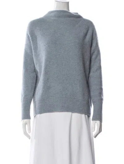 Pre-owned Vince Cashmere Mock Neck Sweater In White