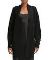 Vince Cashmere Open Front Cardigan Sweater In Black