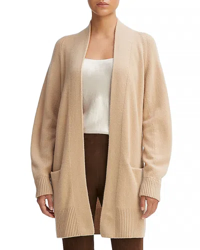 Vince Cashmere Open Front Cardigan Sweater In Brown