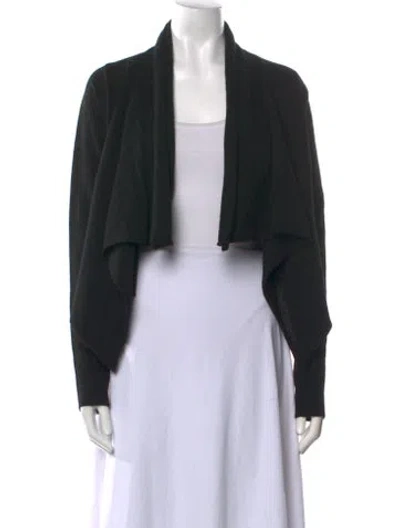 Pre-owned Vince Cashmere Open Front Sweater In Black