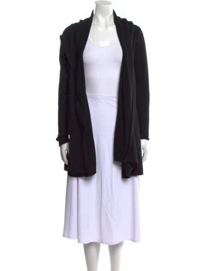 Pre-owned Vince Cashmere Open Front Sweater In Black
