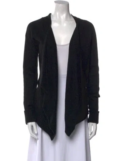 Pre-owned Vince Cashmere Open Front Sweater In Black