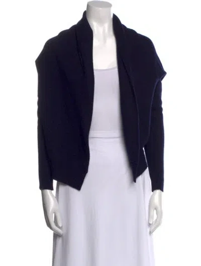 Pre-owned Vince Cashmere Open Front Sweater In Black