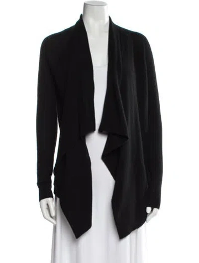 Pre-owned Vince Cashmere Open Front Sweater In Black