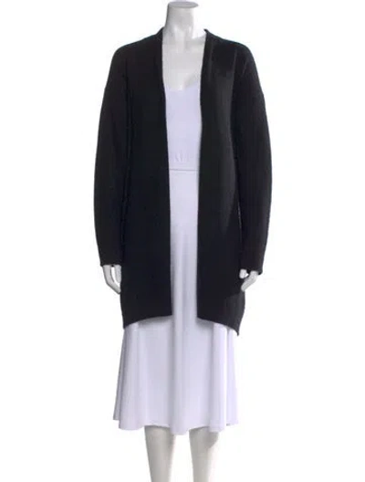 Pre-owned Vince Cashmere Open Front Sweater In Black
