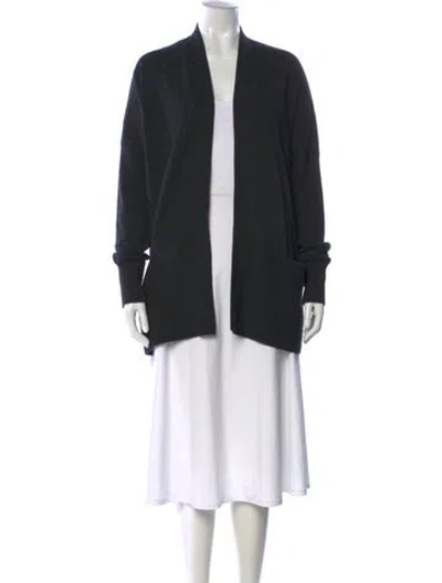 Pre-owned Vince Cashmere Open Front Sweater In Black