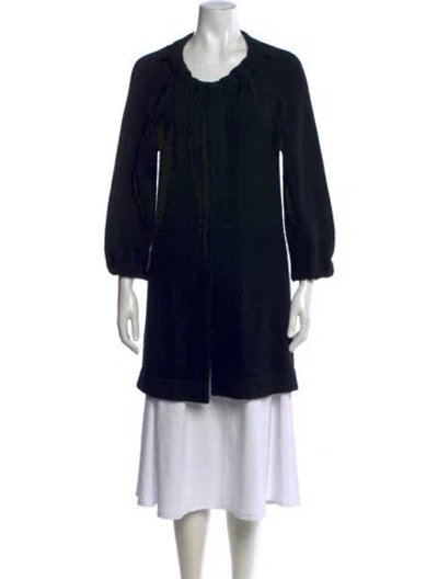Pre-owned Vince Cashmere Open Front Sweater In Black