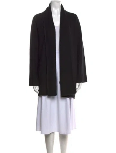 Pre-owned Vince Cashmere Open Front Sweater In Black