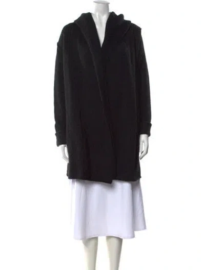 Pre-owned Vince Cashmere Open Front Sweater In Black