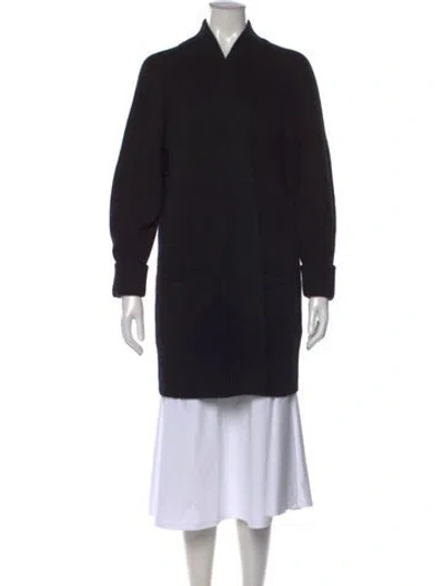 Pre-owned Vince Cashmere Open Front Sweater In Black