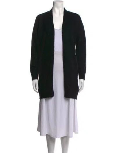Pre-owned Vince Cashmere Open Front Sweater In Black