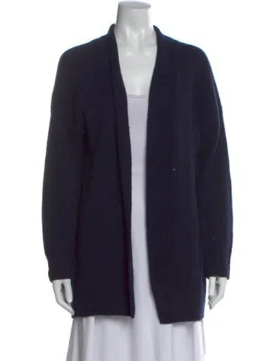 Pre-owned Vince Cashmere Open Front Sweater In Blue