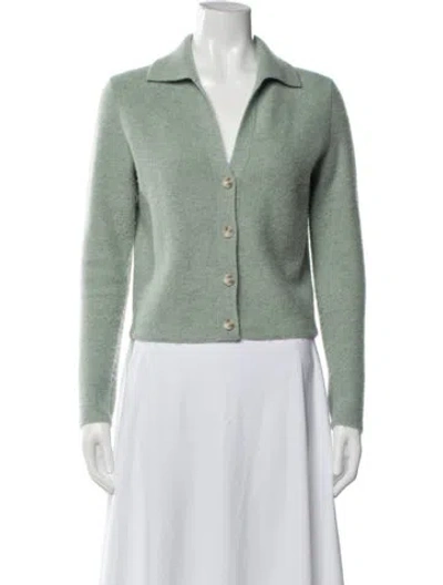 Pre-owned Vince Cashmere Open Front Sweater In Blue