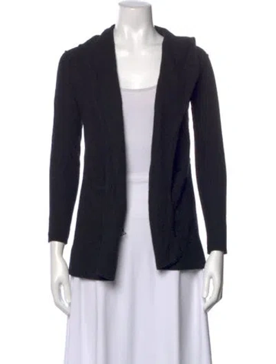 Pre-owned Vince Cashmere Open Front Sweater In Blue