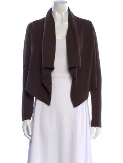 Pre-owned Vince Cashmere Open Front Sweater In Brown