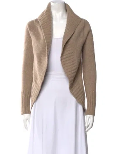 Pre-owned Vince Cashmere Open Front Sweater In Brown