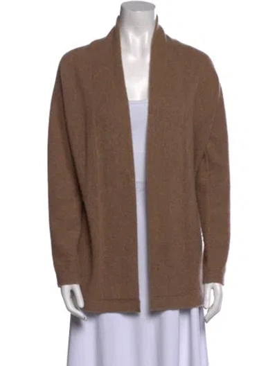 Pre-owned Vince Cashmere Open Front Sweater In Brown