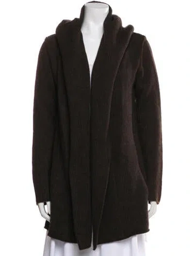 Pre-owned Vince Cashmere Open Front Sweater In Brown