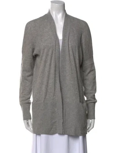 Pre-owned Vince Cashmere Open Front Sweater In Gray