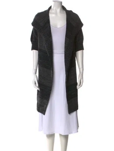 Pre-owned Vince Cashmere Open Front Sweater In Gray