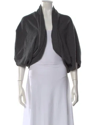 Pre-owned Vince Cashmere Open Front Sweater In Gray
