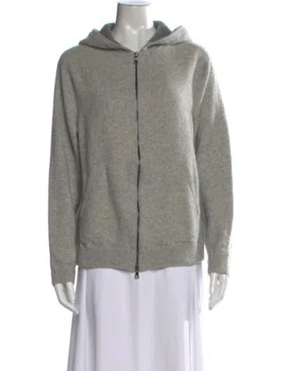 Pre-owned Vince Cashmere Open Front Sweater In Gray