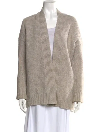 Pre-owned Vince Cashmere Open Front Sweater In Neutral