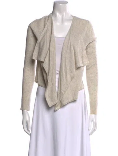 Pre-owned Vince Cashmere Open Front Sweater In Neutral