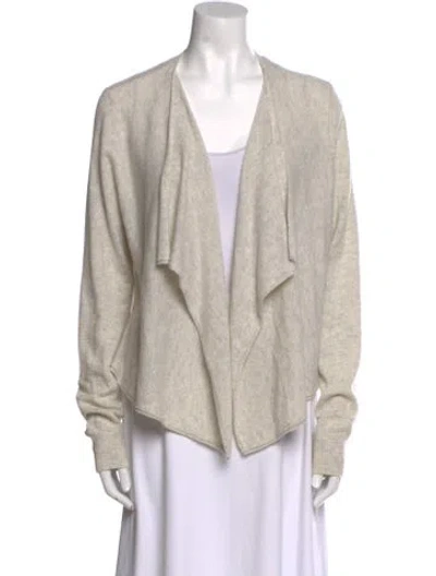 Pre-owned Vince Cashmere Open Front Sweater In Neutral