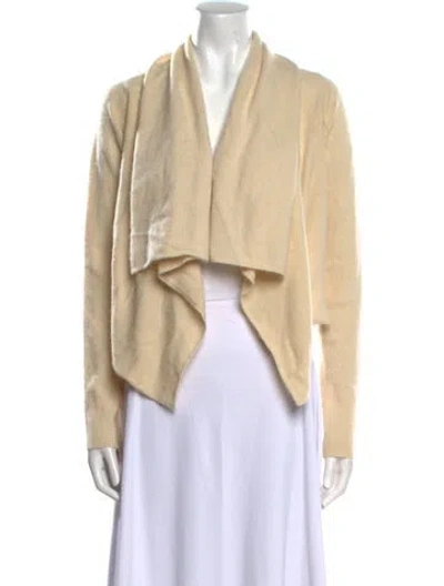 Pre-owned Vince Cashmere Open Front Sweater In Neutral