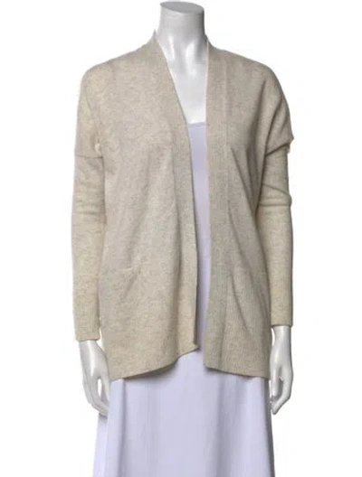 Pre-owned Vince Cashmere Open Front Sweater In Neutral