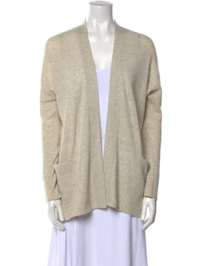 Pre-owned Vince Cashmere Open Front Sweater In Neutral