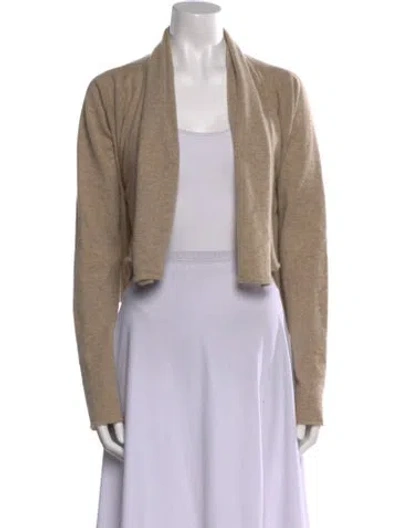 Pre-owned Vince Cashmere Open Front Sweater In Neutral