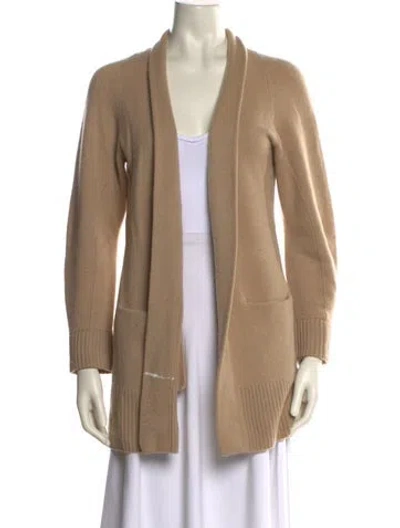Pre-owned Vince Cashmere Open Front Sweater In Neutral