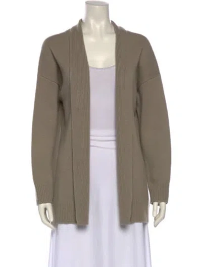 Pre-owned Vince Cashmere Open Front Sweater In Neutral