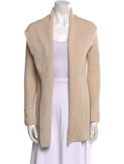 Pre-owned Vince Cashmere Open Front Sweater In Neutral