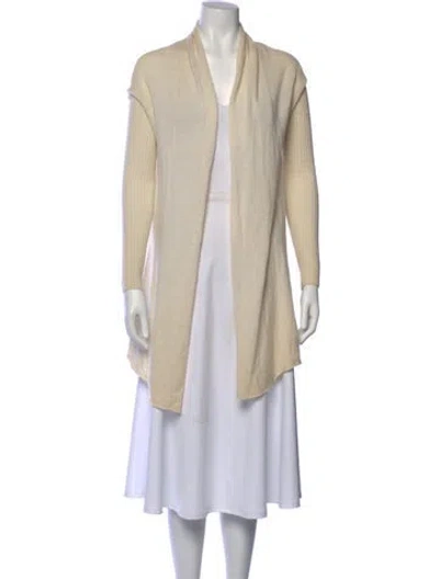 Pre-owned Vince Cashmere Open Front Sweater In Neutral