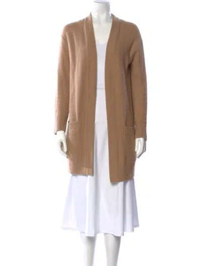 Pre-owned Vince Cashmere Open Front Sweater In Neutral