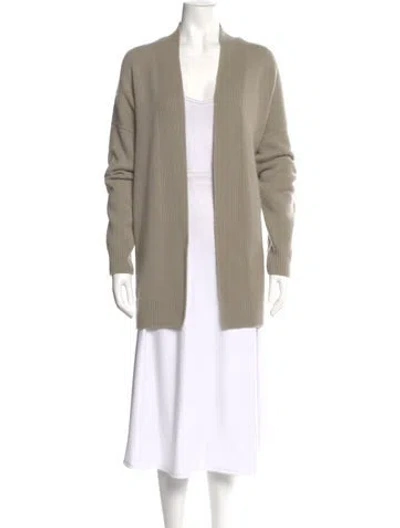 Pre-owned Vince Cashmere Open Front Sweater In Neutral