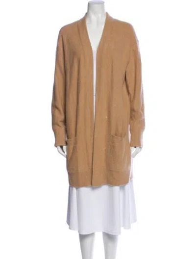 Pre-owned Vince Cashmere Open Front Sweater In Neutral