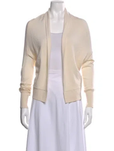 Pre-owned Vince Cashmere Open Front Sweater In Neutral