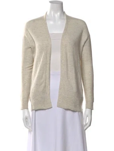 Pre-owned Vince Cashmere Open Front Sweater In Neutral