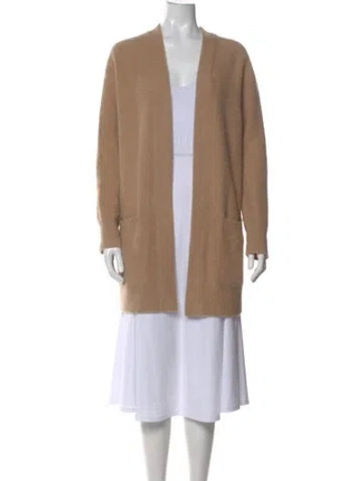 Pre-owned Vince Cashmere Open Front Sweater In Neutral