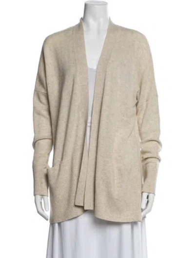 Pre-owned Vince Cashmere Open Front Sweater In Neutral