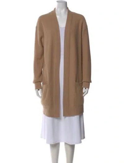 Pre-owned Vince Cashmere Open Front Sweater In Neutral