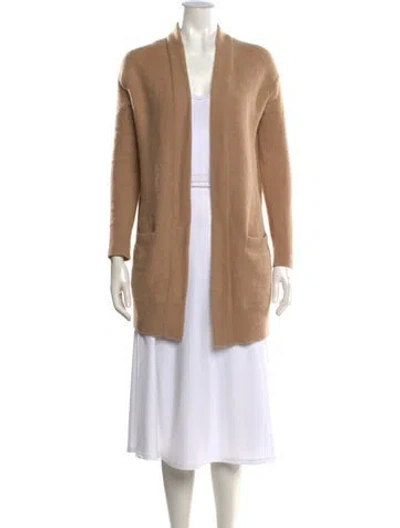 Pre-owned Vince Cashmere Open Front Sweater In Neutral
