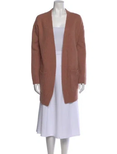 Pre-owned Vince Cashmere Open Front Sweater In Pink