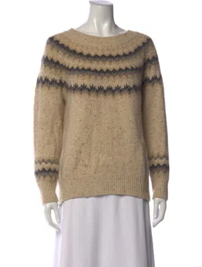 Pre-owned Vince Cashmere Patterned Sweater In Neutrals
