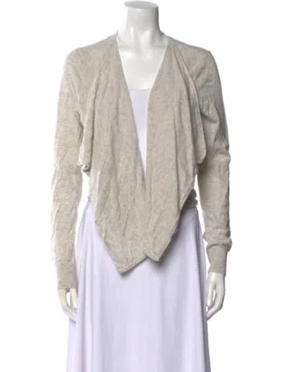Pre-owned Vince Cashmere Plunge Neckline Sweater In Neutral