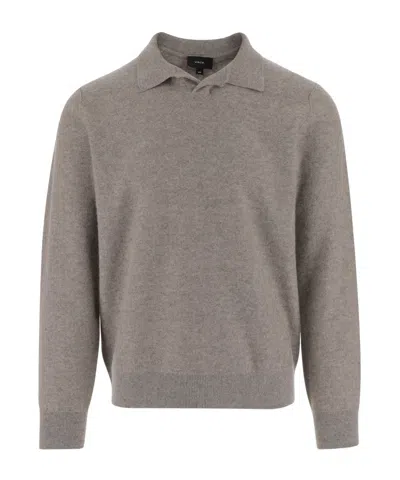 Vince Cashmere Polo Collar Knitwear In Burgundy